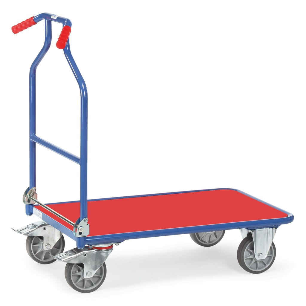 Produktabbildung: fetra® Klappwagen Optiliner, Tragkraft 400 kg, blau, rot