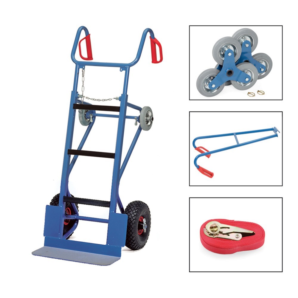 Produktabbildung: fetra® Komplettset Gerätekarre, Tragkraft 400 kg, Schaufel BxT 550 x 190 mm