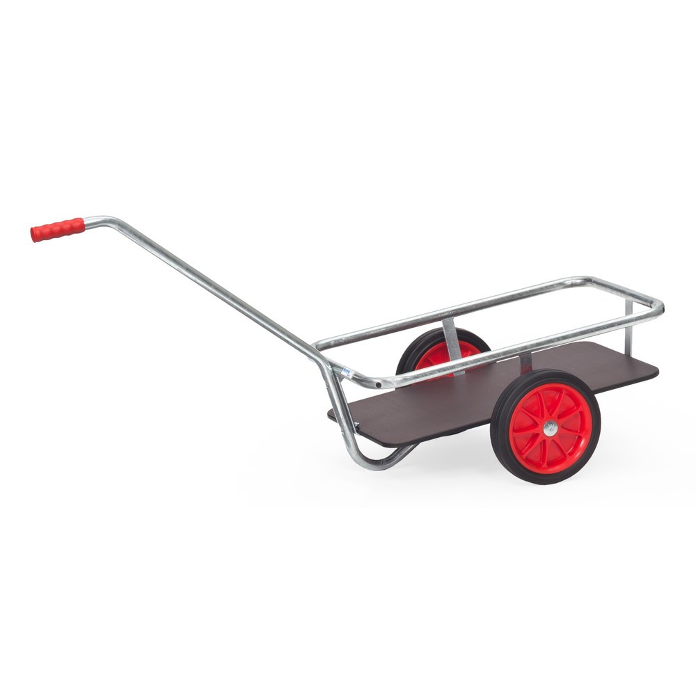 Produktabbildung: fetra® Leicht-Handwagen mit Vollgummirädern, HxBxL 777 mm x 581 mm x 1.381 mm, Tragkraft 200 kg, feuerverzinkt