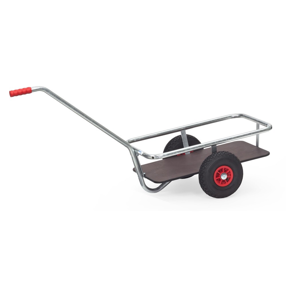 Produktabbildung: fetra® Leicht-Handwagen mit Luftbereifung, HxBxL 777 mm x 596 mm x 1.381 mm, Tragkraft 200 kg, feuerverzinkt