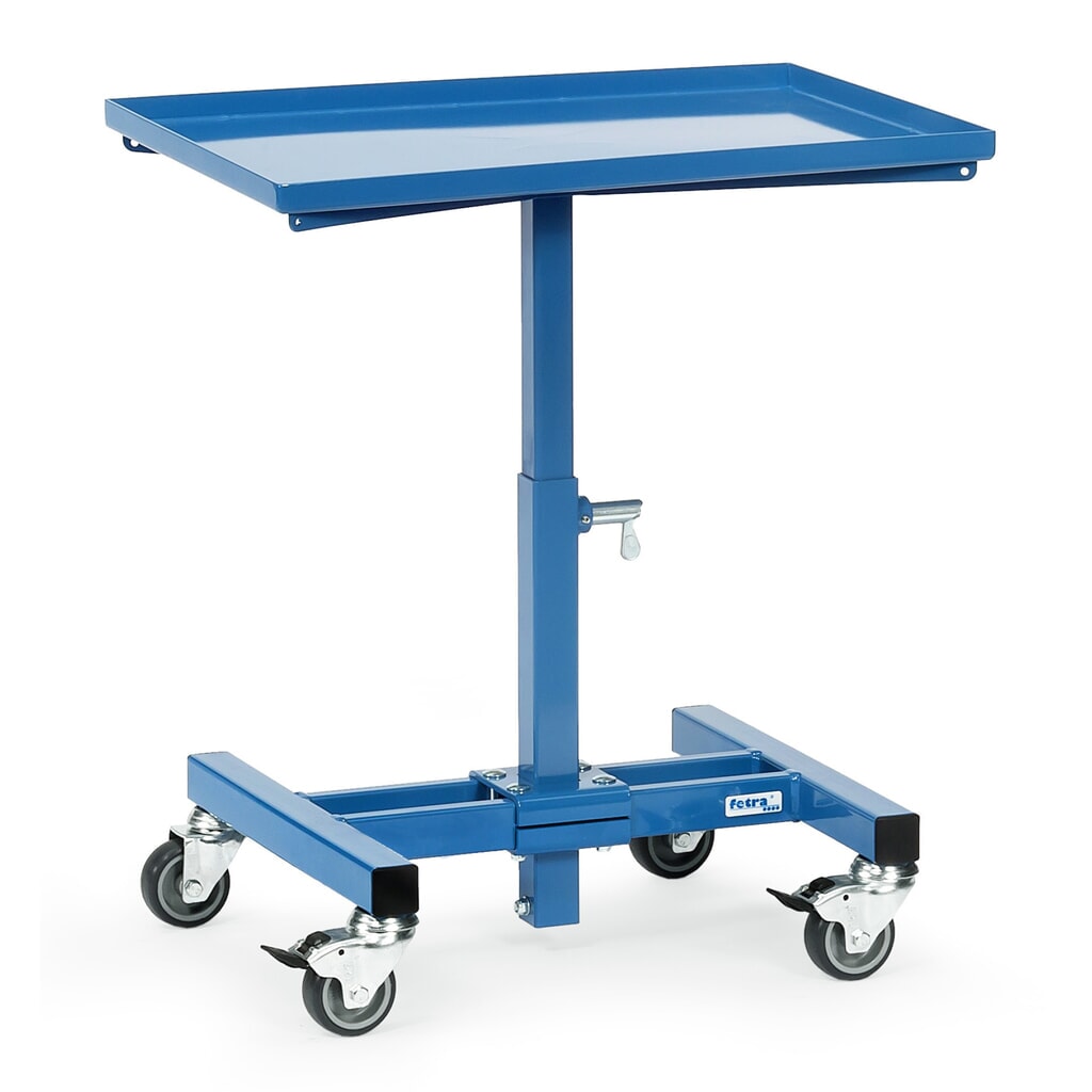 fetra® Materialständer, Basismodell, gerade Plattform, Höhe 524-774 mm Produktabbildung: fetra® Materialständer, Basismodell, gerade Plattform, Höhe 524-774 mm