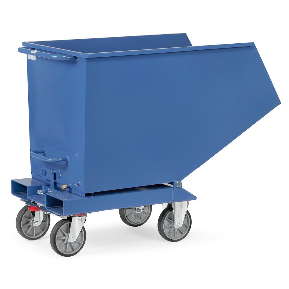 Produktabbildung Nr. 1: fetra® Muldenkipper mit Rollen, Volumen 0,45 m³, Blau