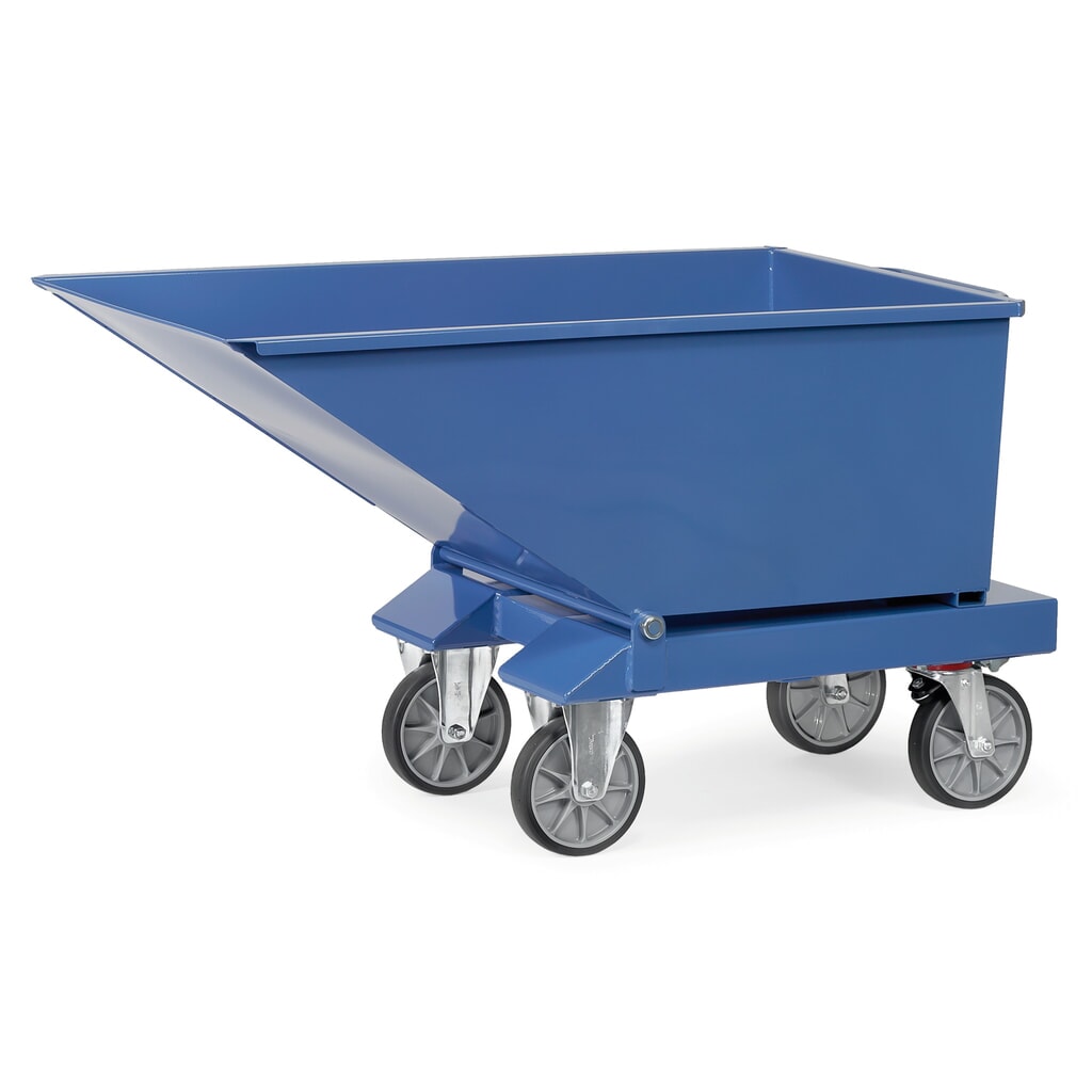 Produktabbildung Nr. 5: fetra® Muldenkipper mit Rollen, Volumen 0,25 m³, Blau