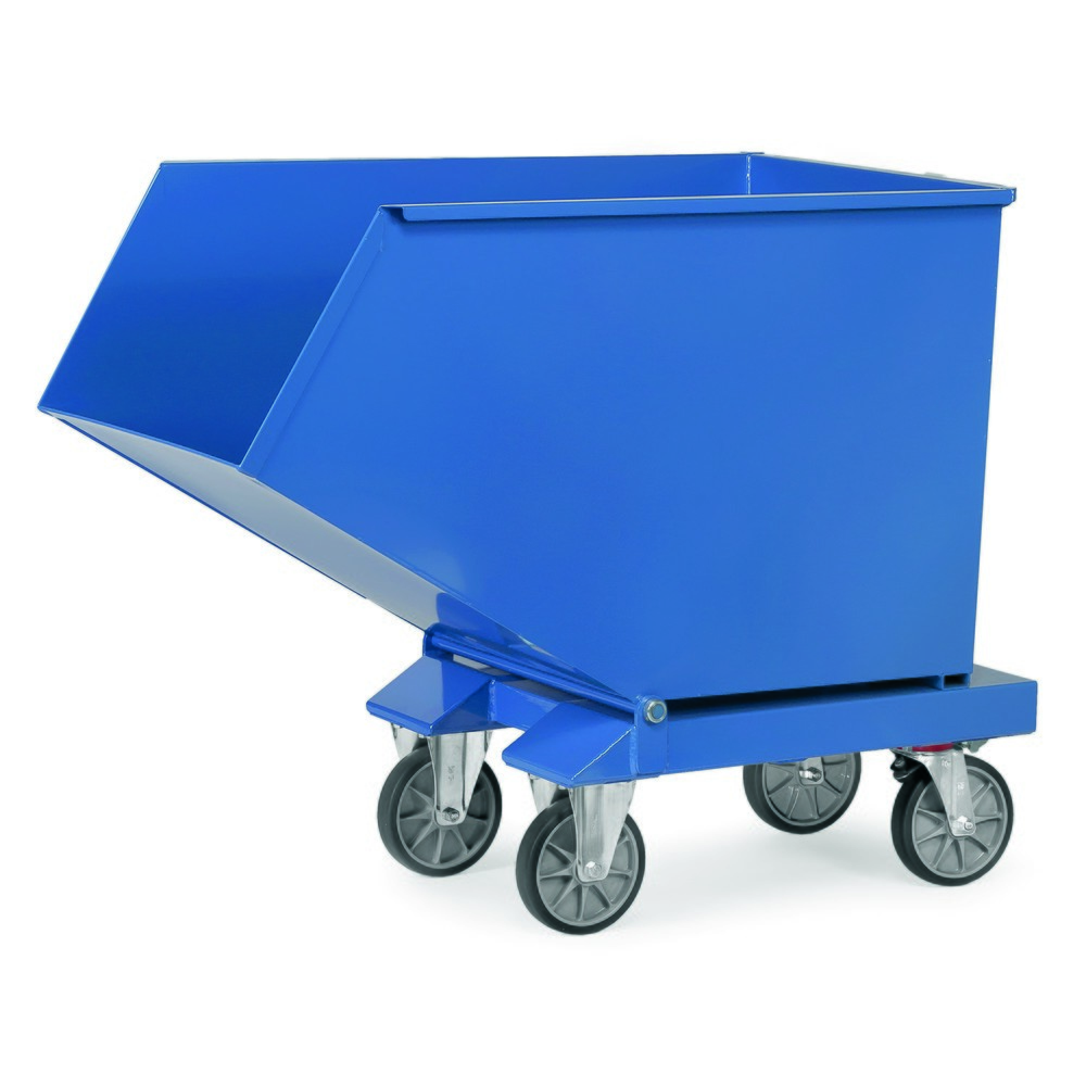 Produktabbildung Nr. 5: fetra® Muldenkipper mit Rollen, Volumen 0,45 m³, Blau