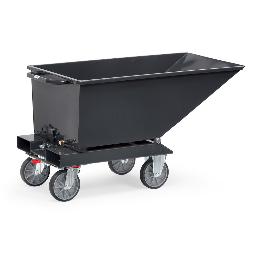 Produktabbildung Nr. 6: fetra® Muldenkipper mit Rollen, 0,25 m³, Anthrazitgrau