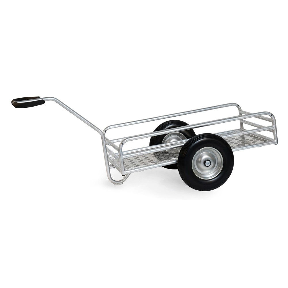 Produktabbildung: fetra® Outdoor-Handwagen, 1-Achser, TK 400 kg, Ladefläche BxT 1.145 x 545 mm, PU-Bereifung