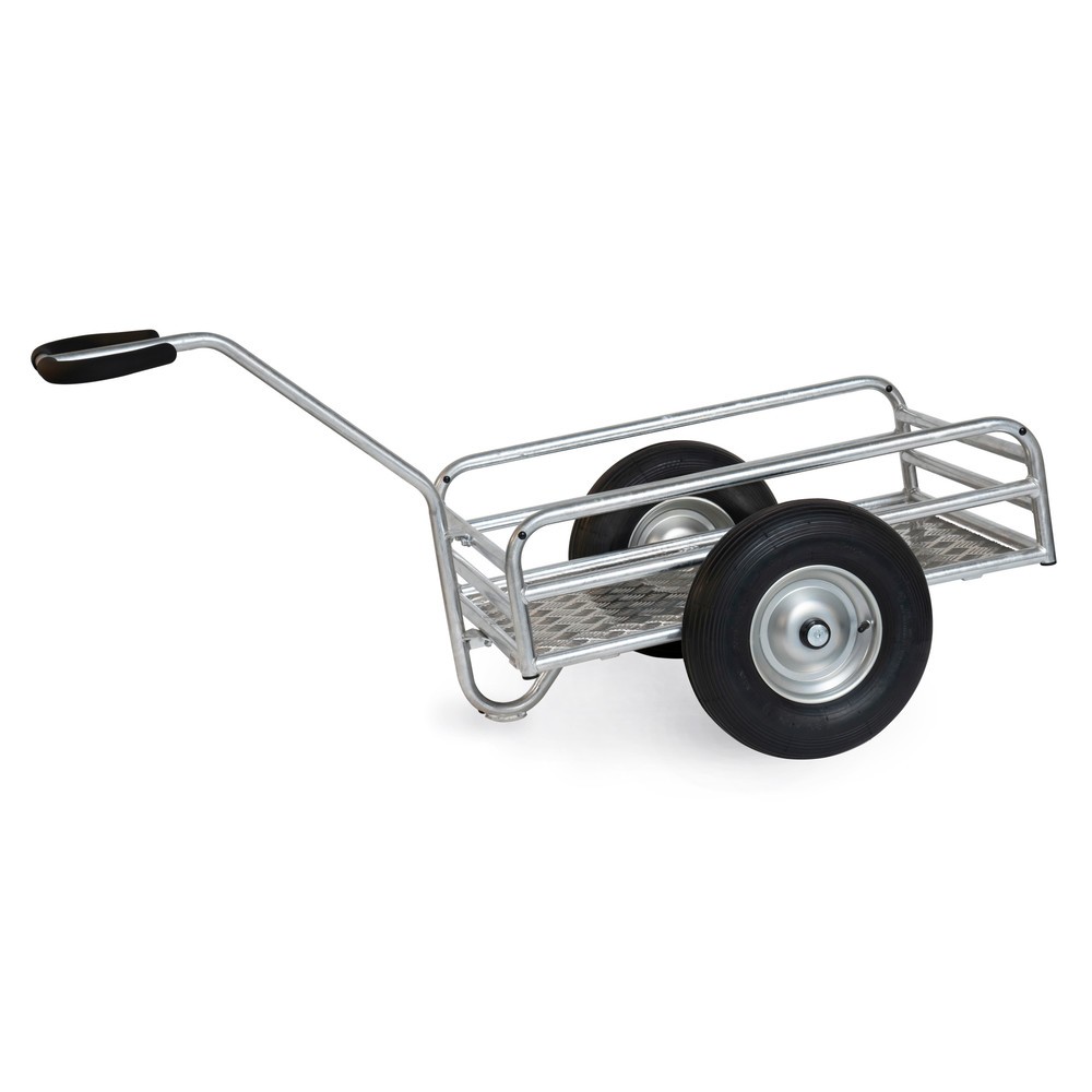Produktabbildung: fetra® Outdoor-Handwagen, 1-Achser, TK 400 kg, Ladefläche BxT 845 x 545 mm, Luft-Bereifung