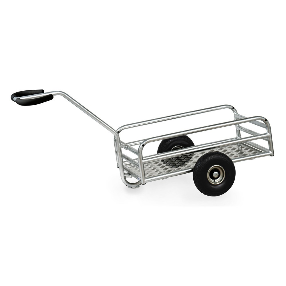 Produktabbildung: fetra® Outdoor-Handwagen, 1-Achser, TK 200 kg, Ladefläche BxT 795 x 445 mm, PU-Bereifung