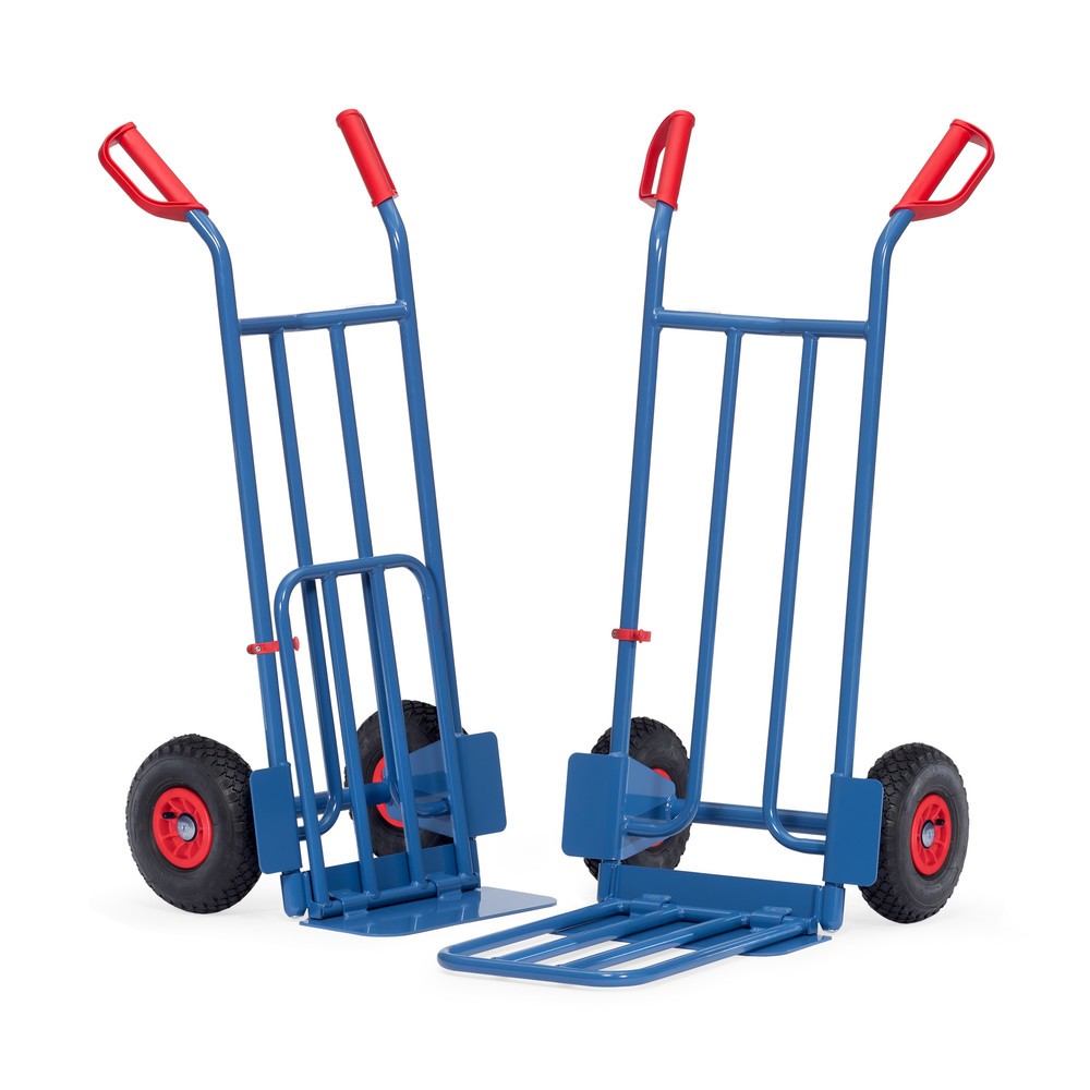 Produktabbildung Nr. 2: fetra® Paketkarre, mit Klappschaufel, TK 250 kg, Schaufel BxT 400 x 150 mm, Luft-Bereifung