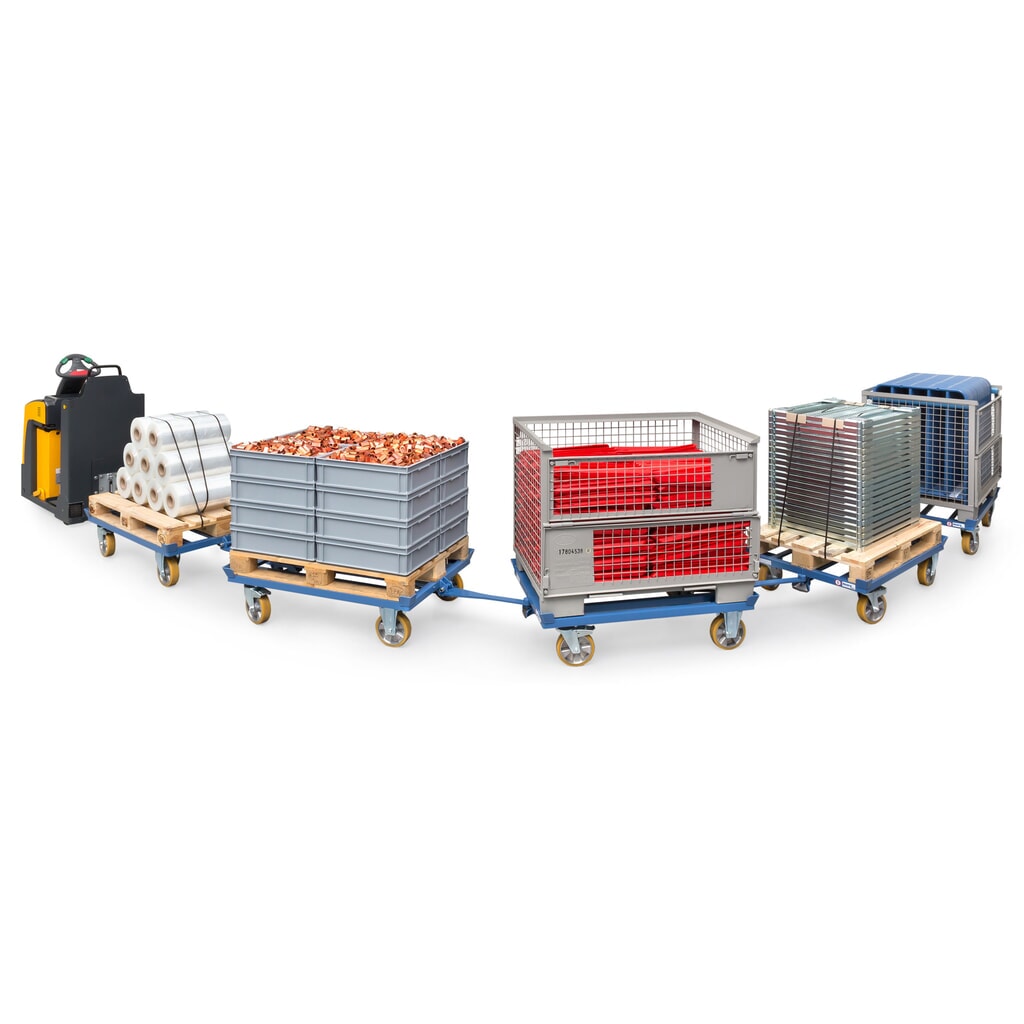 Produktabbildung Nr. 6: fetra® Palettenfahrgestell, mit Kupplung + Deichsel, TK 1.000 kg