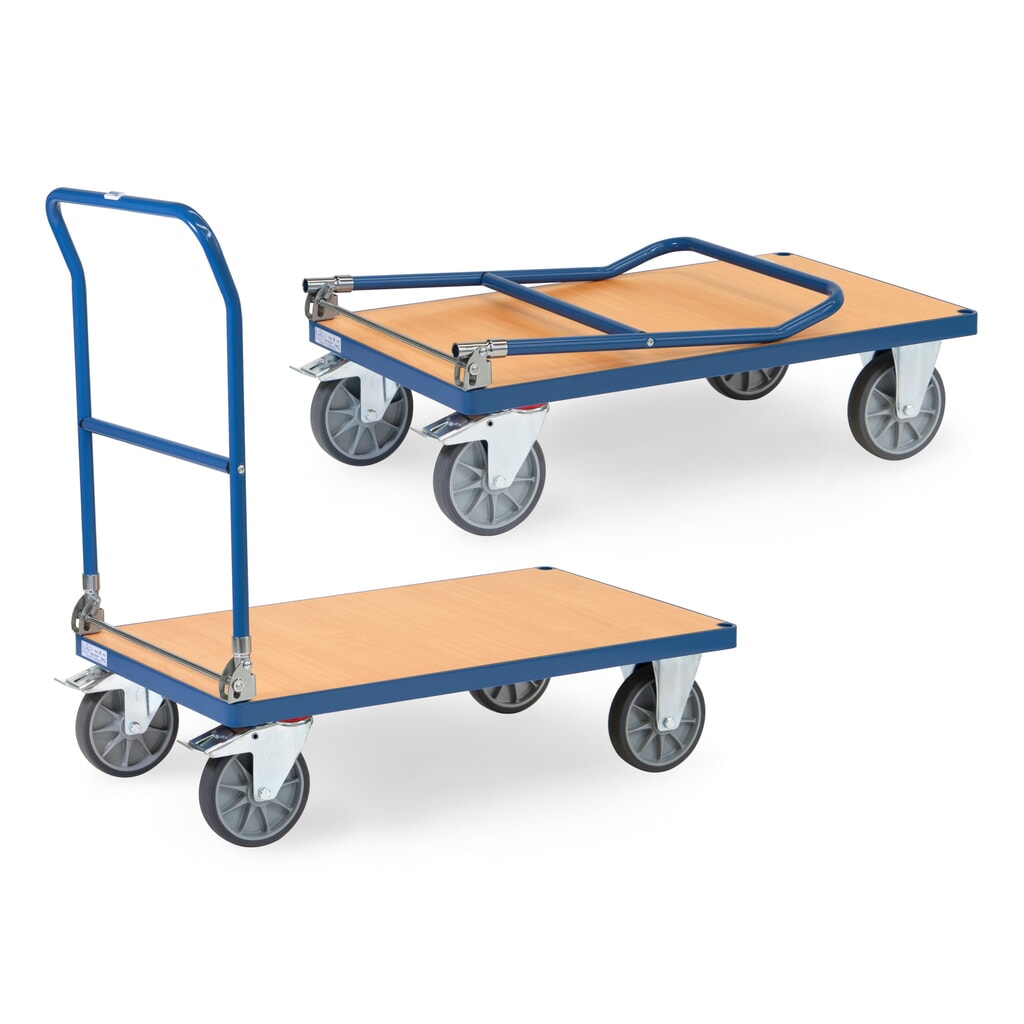 Produktabbildung: fetra® Plattformwagen, klappbar, TK 500 kg, Ladefläche BxT 1.000 x 600 mm