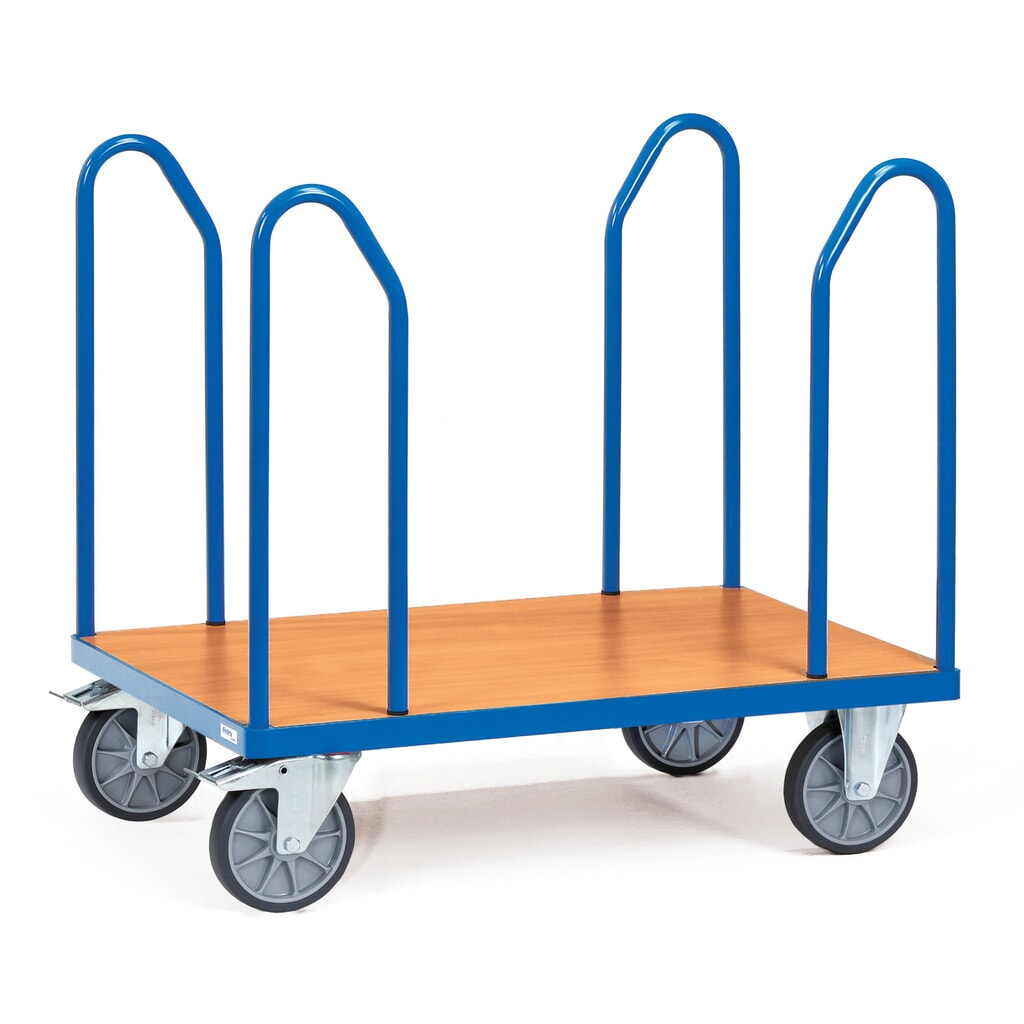 Produktabbildung: fetra® Plattformwagen mit Seitenbügeln, Ladefläche BxT 440 x 850 mm