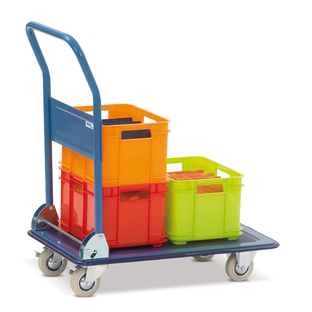 fetra® Plattformwagen mit Stahl-Plattform 750 x 480 mm, TK 150 kg Produktabbildung Nr. 3: fetra® Plattformwagen mit Stahl-Plattform 750 x 480 mm, TK 150 kg