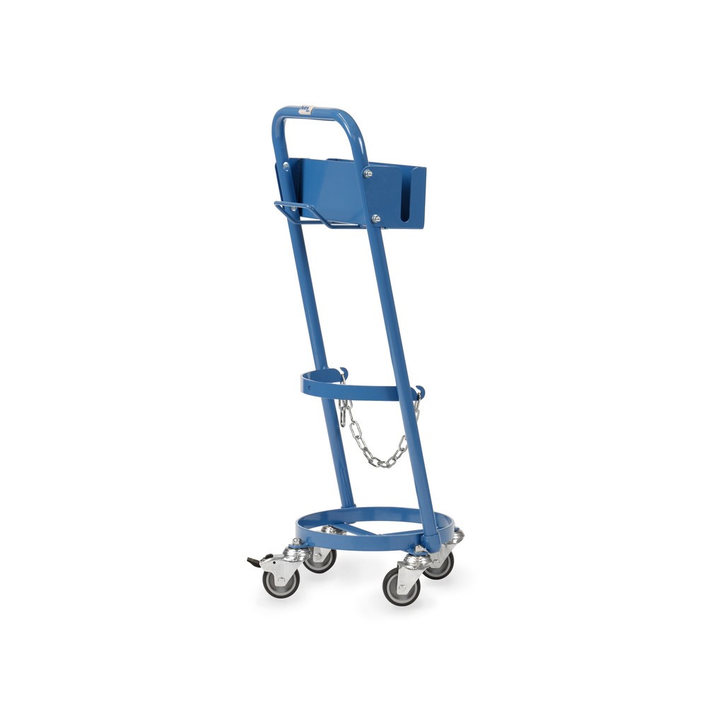 Produktabbildung: fetra® Propangasflaschen-Roller, für 1 Flasche à 11 kg, inkl. Haken + Halterung