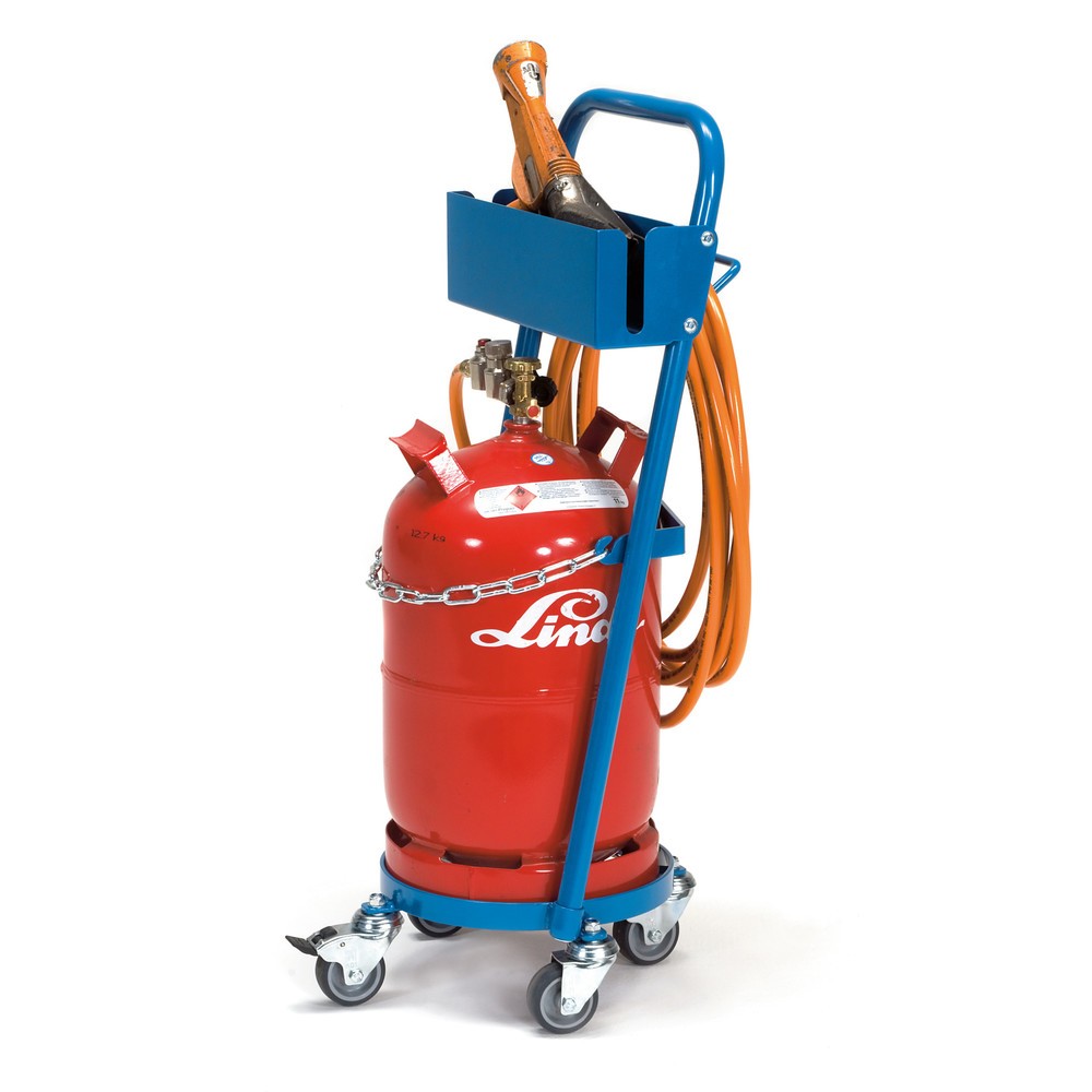 Produktabbildung Nr. 2: fetra® Propangasflaschen-Roller, für 1 Flasche à 11 kg, inkl. Haken + Halterung