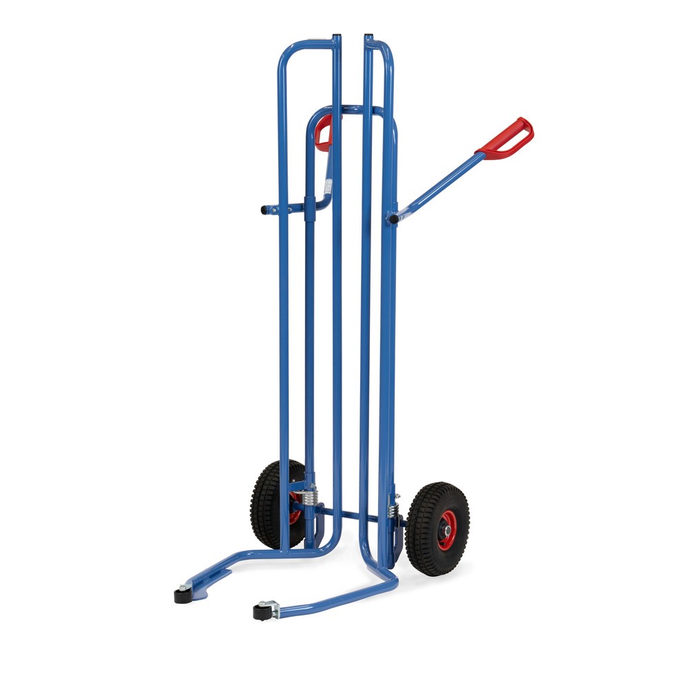 Produktabbildung: fetra® Reifenkarre aus Stahl, Tragkraft 200 kg, für 8 Reifen, mit Anlaufrollen, Luft-Bereifung