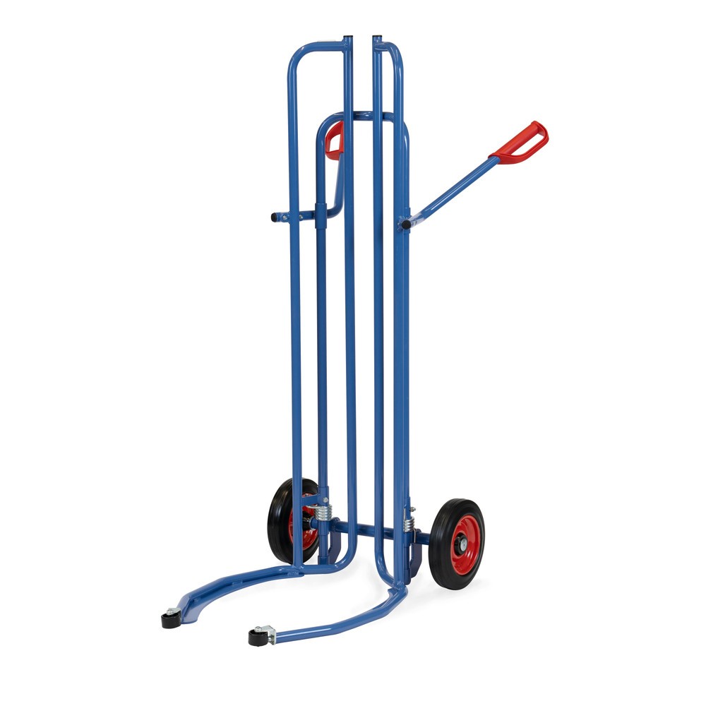 Produktabbildung: fetra® Reifenkarre aus Stahl, Tragkraft 200 kg, für 8 SUV-Reifen, mit Anlaufrollen, Vollgummi-Bereifung