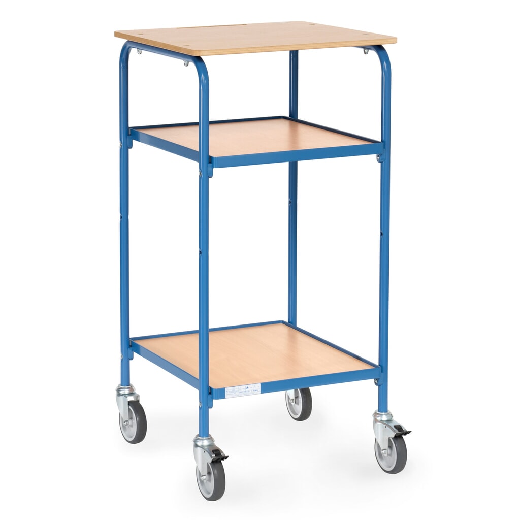 Produktabbildung: fetra® Rollpult, Tragkraft 100 kg, 2 Ablageböden