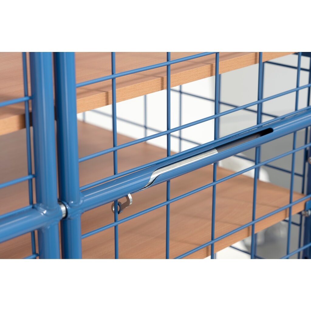 Produktabbildung Nr. 5: fetra® Schrankwagen, TK 600 kg, Gitterwände, mit Doppelflügeltür, 5 Etagen à 1.000 x 600 mm