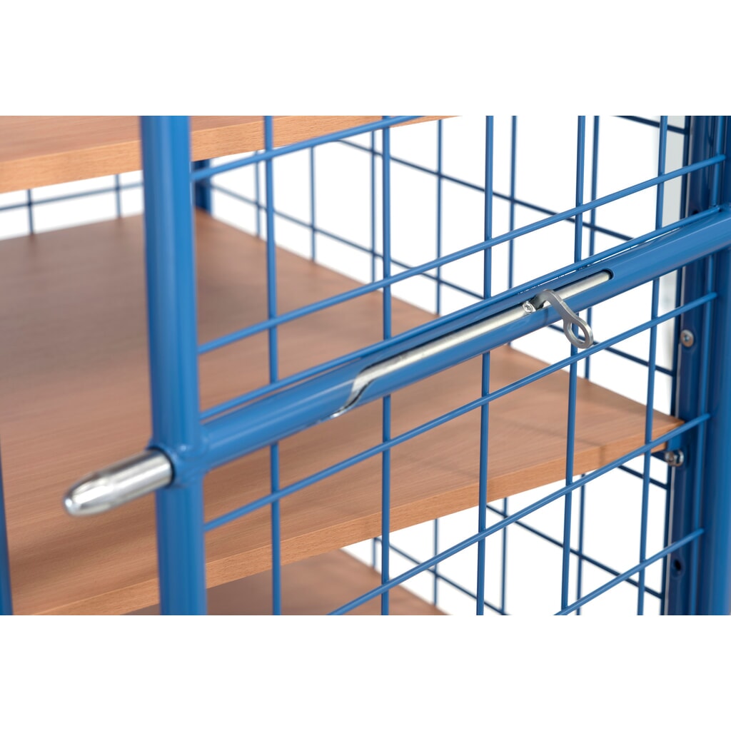fetra® Schrankwagen, TK 600 kg, Gitterwände, mit Doppelflügeltür, 5 Etagen à 1.000 x 600 mm Produktabbildung Nr. 6: fetra® Schrankwagen, TK 600 kg, Gitterwände, mit Doppelflügeltür, 5 Etagen à 1.000 x 600 mm