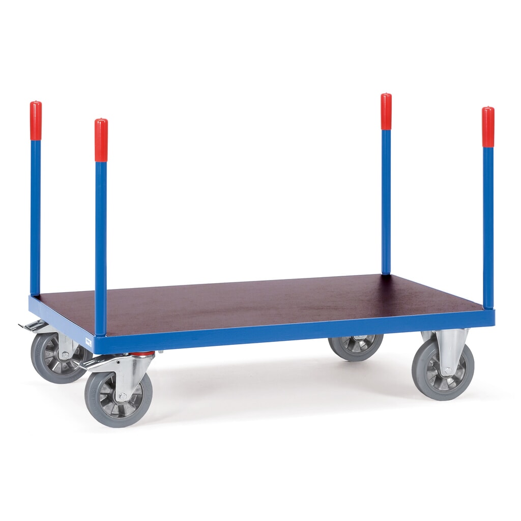 fetra® Schwerlast-Plattformwagen, mit Rungen, Ladefläche 700 x 1.000 mm Produktabbildung: fetra® Schwerlast-Plattformwagen, mit Rungen, Ladefläche 700 x 1.000 mm