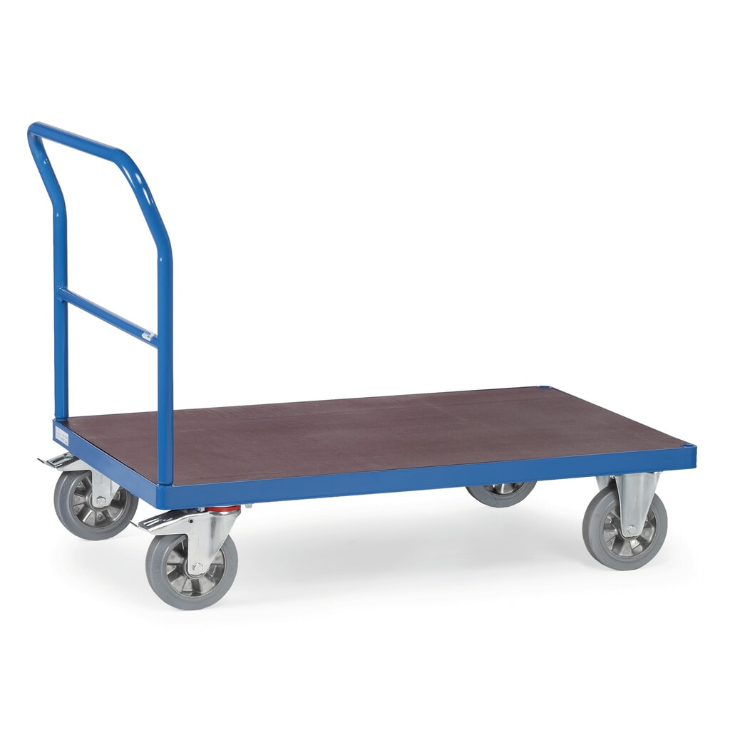 fetra® Schwerlast-Plattformwagen, mit Schiebebügel, Ladefläche BxT 700 x 1.000 mm Produktabbildung: fetra® Schwerlast-Plattformwagen, mit Schiebebügel, Ladefläche BxT 700 x 1.000 mm