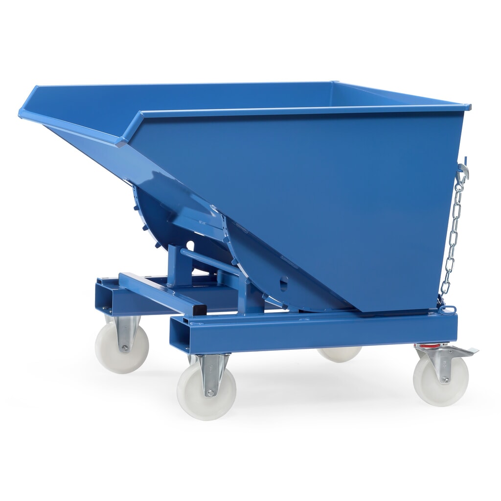fetra® Selbstkipper mit Ablasshahn, Behälter Volumen 350 l, Tragkraft 1.000 kg Produktabbildung Nr. 3: fetra® Selbstkipper mit Ablasshahn, Behälter Volumen 350 l, Tragkraft 1.000 kg