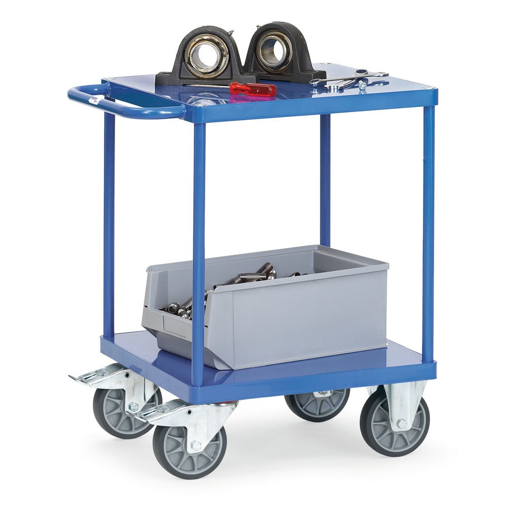 Produktabbildung Nr. 2: fetra® Tisch- und Montagewagen mit 2 Stahlblechböden à 600 x 600 mm