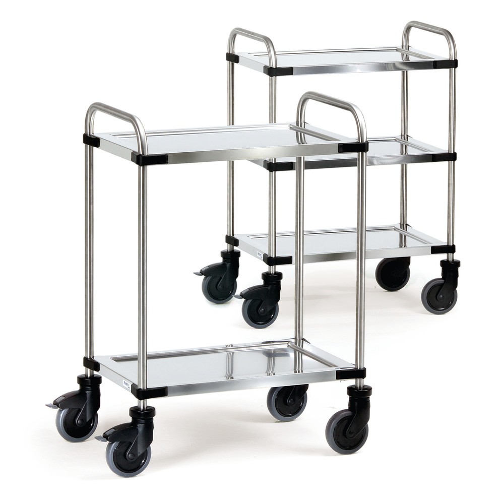 Produktabbildung: fetra® Tischwagen Edelstahl, HxBxT 950 x 470 x 700 mm, TK 120 kg