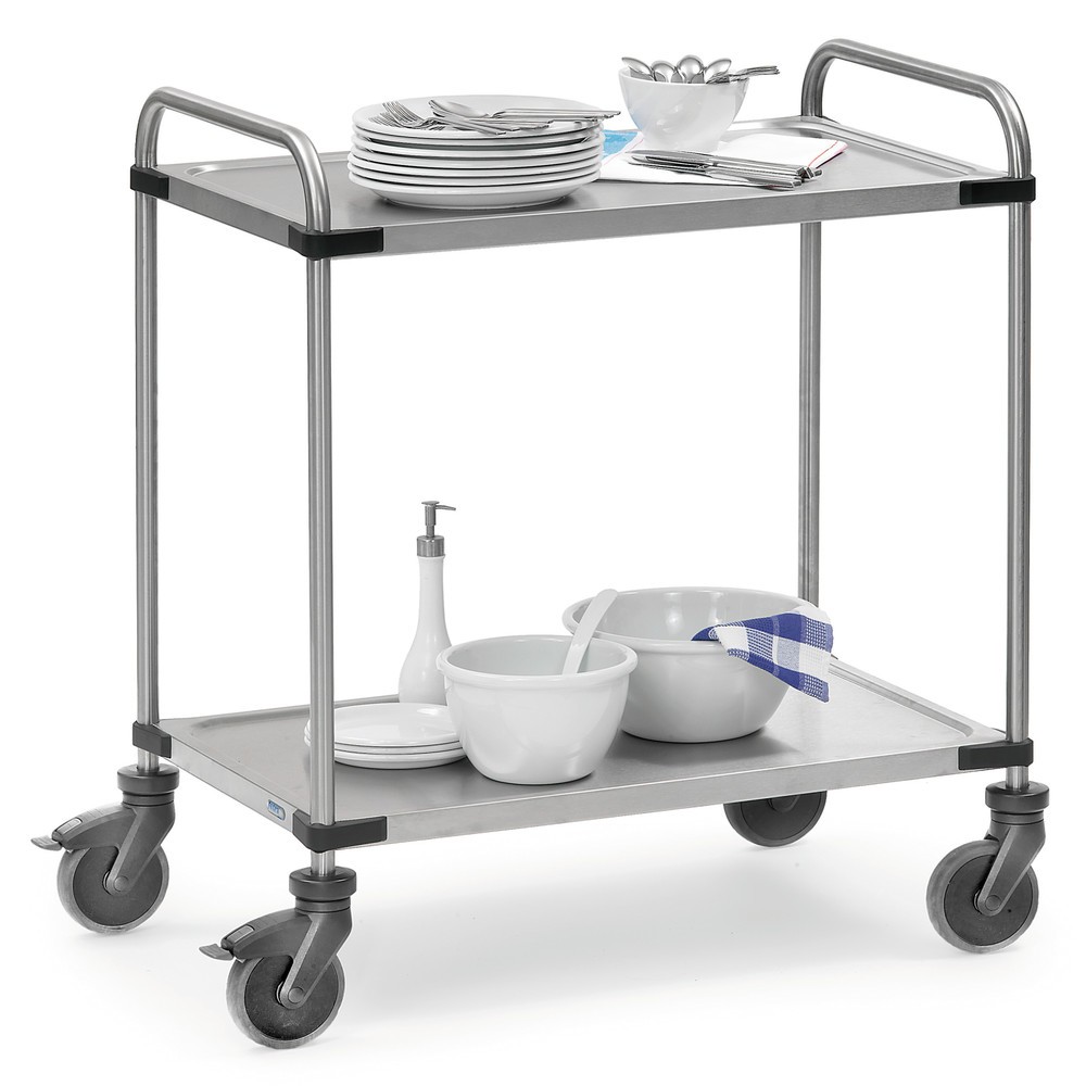 Produktabbildung Nr. 2: fetra® Tischwagen Edelstahl, HxBxT 950 x 570 x 1.070 mm, TK 120 kg