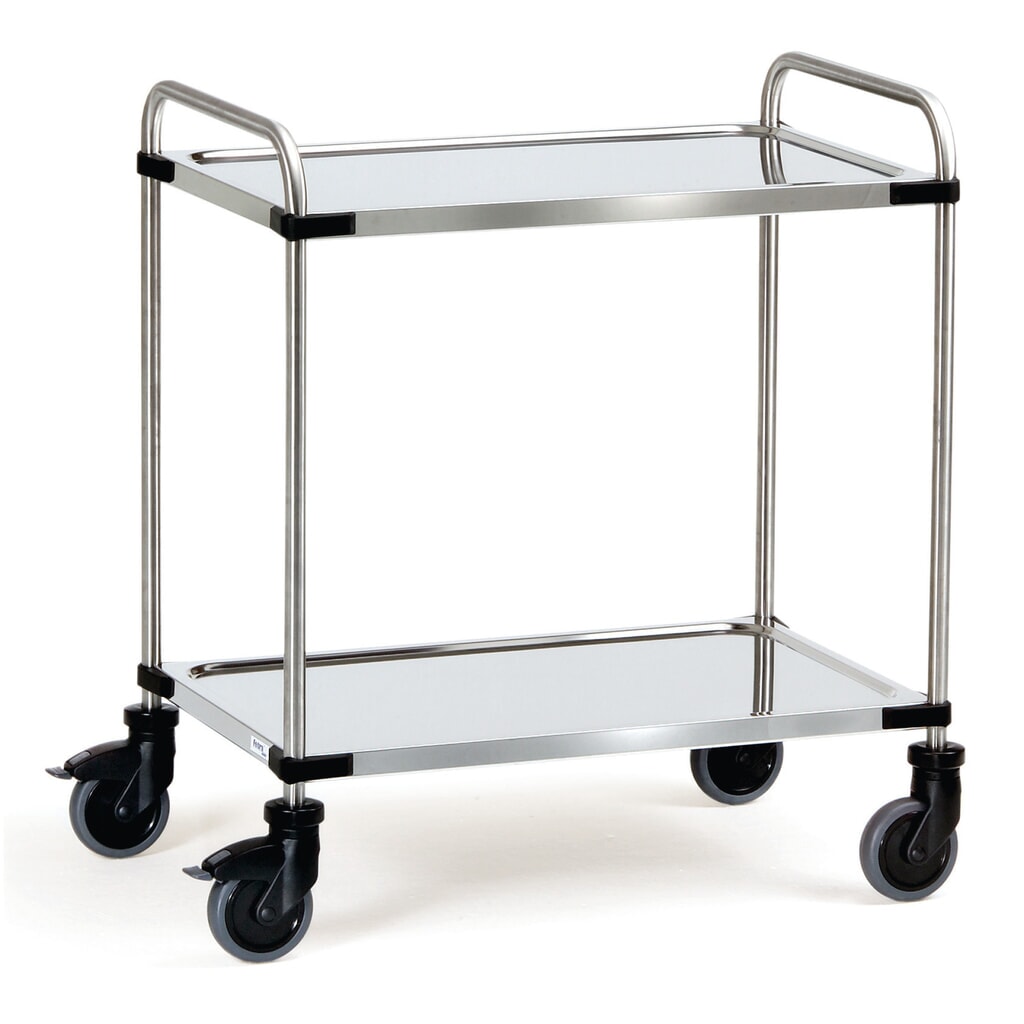 Produktabbildung: fetra® Tischwagen Edelstahl, HxBxT 950 x 570 x 870 mm, TK 120 kg