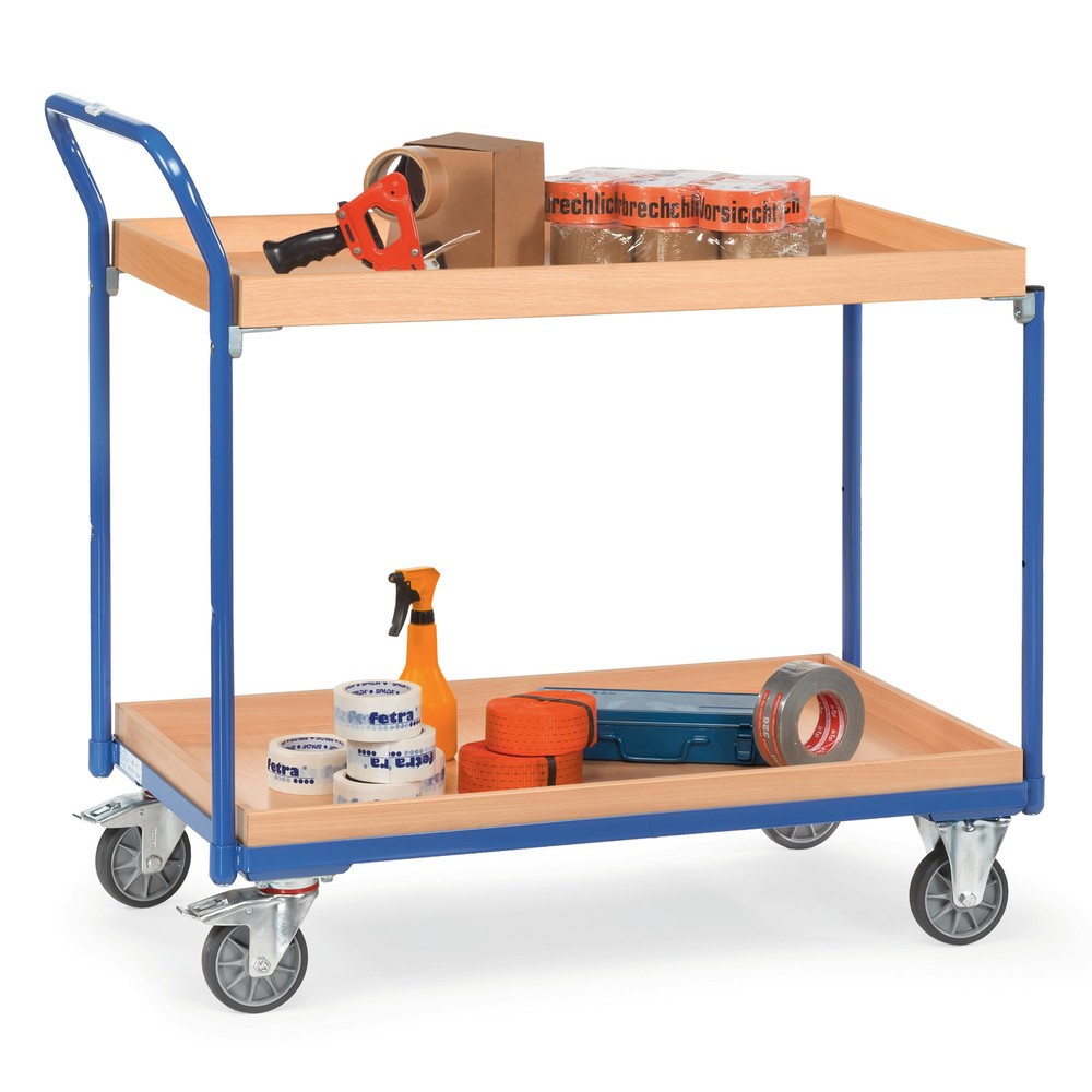 Produktabbildung Nr. 2: fetra® Tischwagen mit 2 Holzkästen à 850 x 500 mm, Höhe 1.030 mm