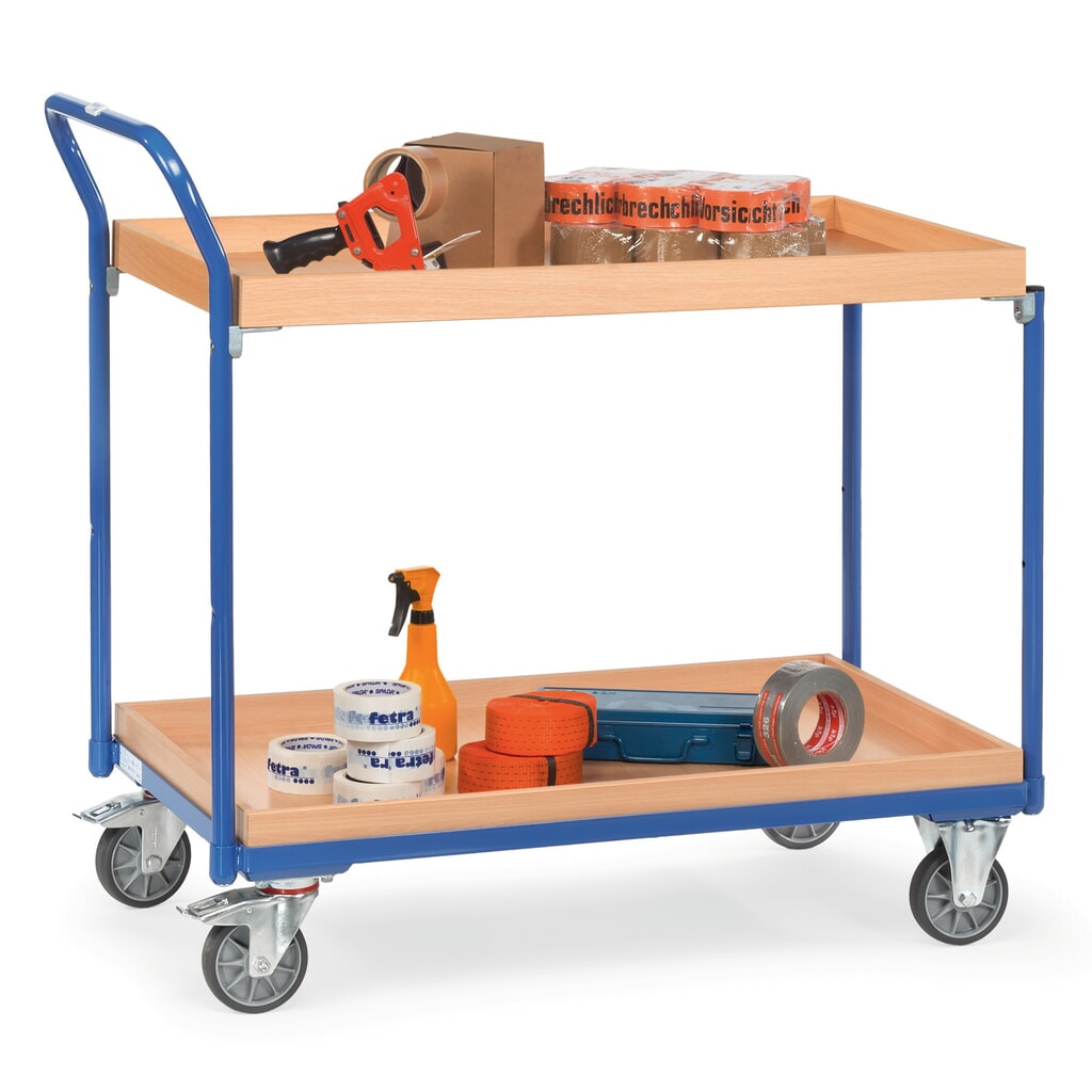 Produktabbildung Nr. 2: fetra® Tischwagen mit 2 Holzkästen à 1.000 x 600 mm, Höhe 1.030 mm
