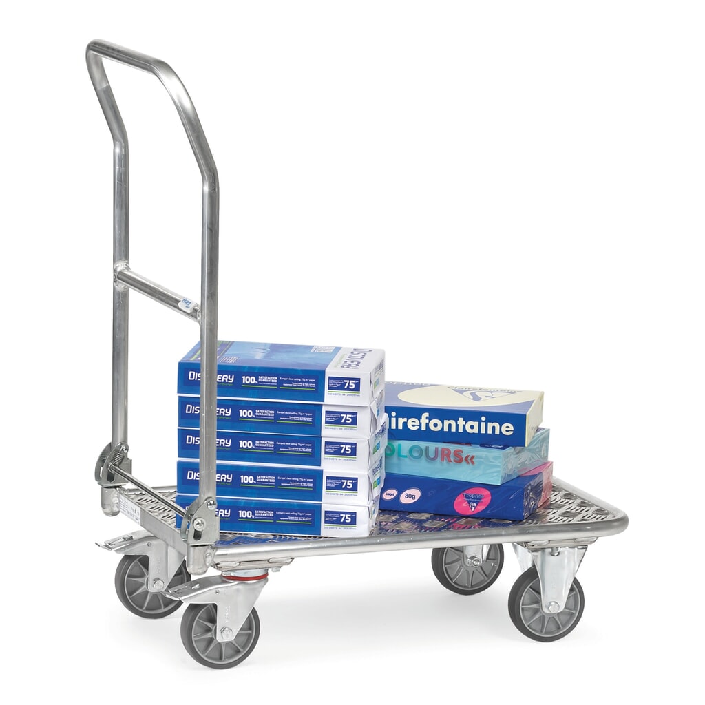 fetra® Transportwagen aus Aluminium, Ladefläche BxT 450 x 720 mm Produktabbildung Nr. 3: fetra® Transportwagen aus Aluminium, Ladefläche BxT 450 x 720 mm