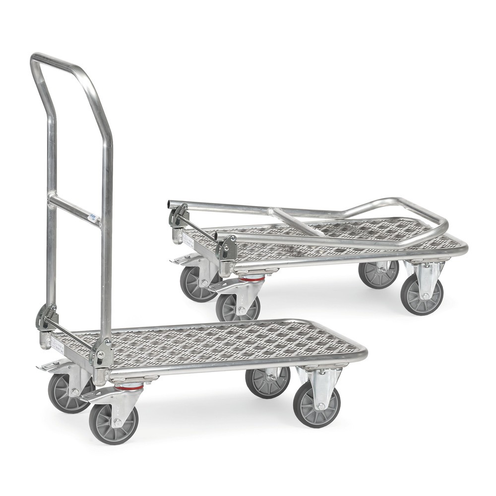 Produktabbildung: fetra® Transportwagen aus Aluminium, Ladefläche BxT 450 x 720 mm