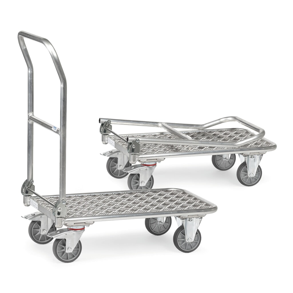 Produktabbildung: fetra® Transportwagen aus Aluminium, Ladefläche BxT 450 x 720 mm