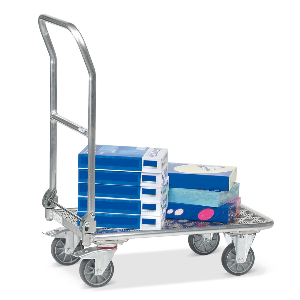fetra® Transportwagen aus Aluminium, Ladefläche BxT 450 x 720 mm Produktabbildung Nr. 5: fetra® Transportwagen aus Aluminium, Ladefläche BxT 450 x 720 mm