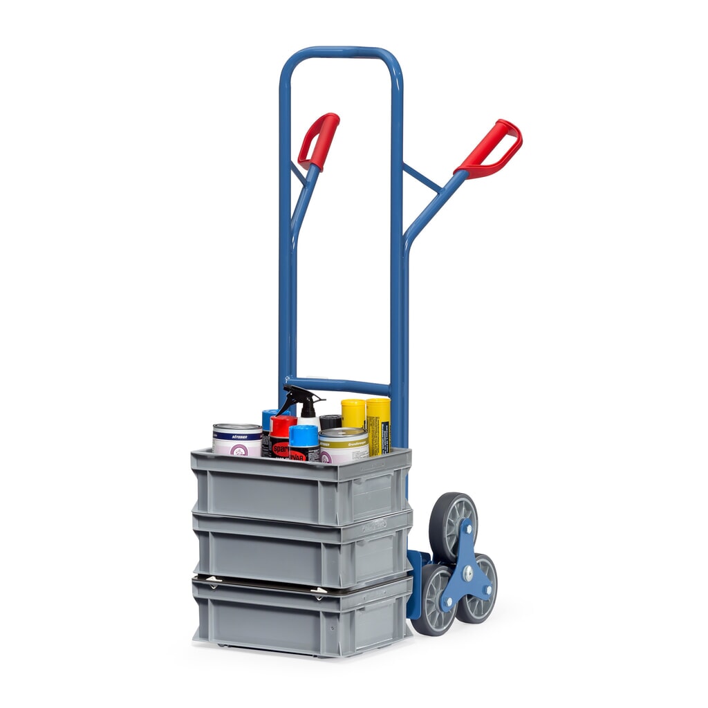 fetra® Treppenkarre, 3-armiger Radstern, Tragkraft 200 kg, Schaufel BxT 320 x 250 mm, Stahl Produktabbildung Nr. 5: fetra® Treppenkarre, 3-armiger Radstern, Tragkraft 200 kg, Schaufel BxT 320 x 250 mm, Stahl