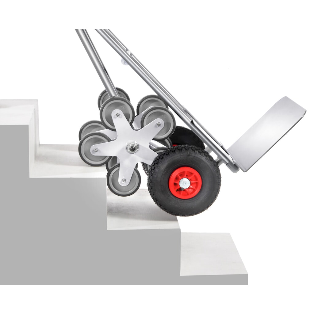 Produktabbildung Nr. 3: fetra® Treppenkarre, 5-armiger Radstern, Tragkraft 200 kg, Schaufel BxT 480 x 300 mm, Aluminium