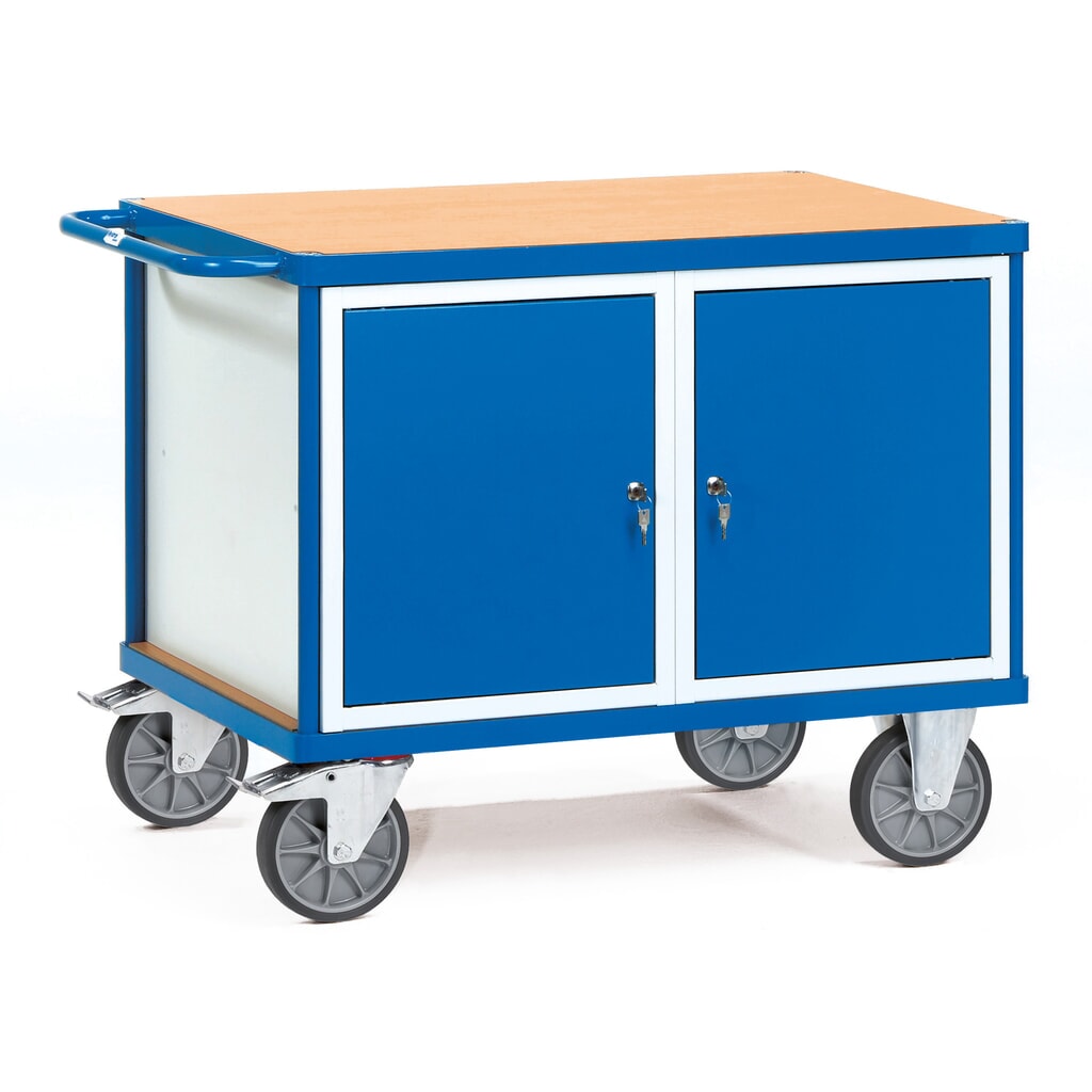 fetra® Werkstattwagen, 2 Schränke, HxBxT 900 x 709 x 1.200 mm Produktabbildung: fetra® Werkstattwagen, 2 Schränke, HxBxT 900 x 709 x 1.200 mm