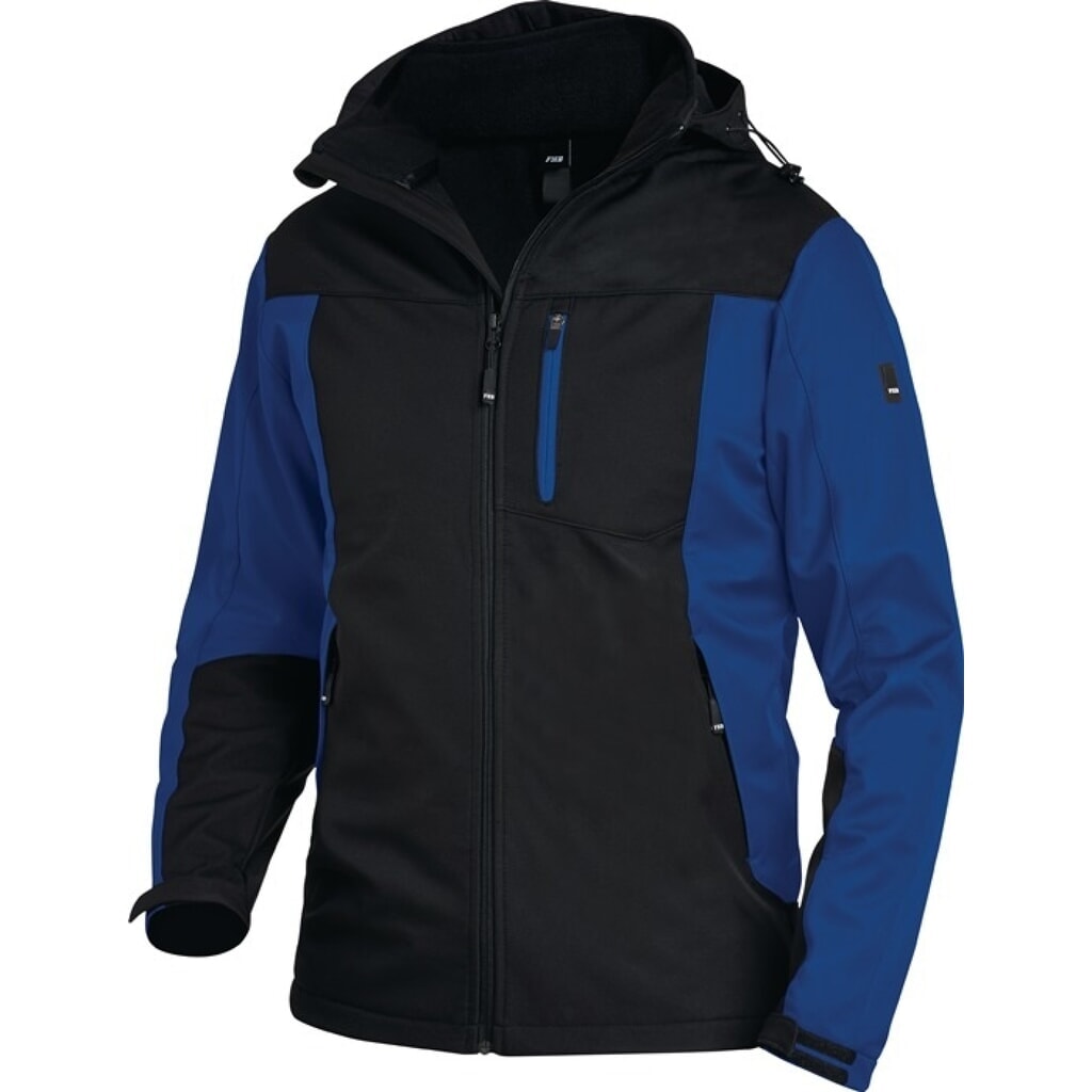 FHB Softshelljacke JANNIK, royal/schwarz, Größe L Produktabbildung: FHB Softshelljacke JANNIK, royal/schwarz, Größe L