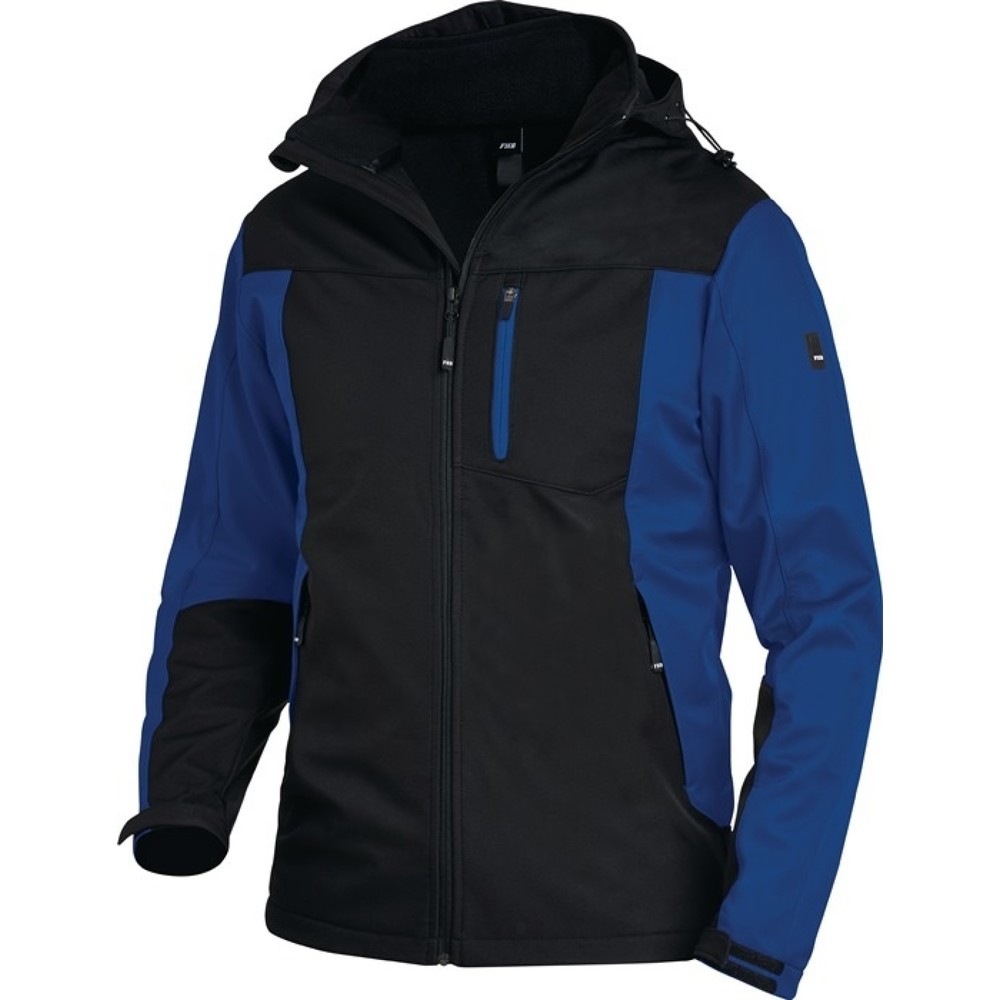 Produktabbildung: FHB Softshelljacke JANNIK Gr.M royal/schwarz