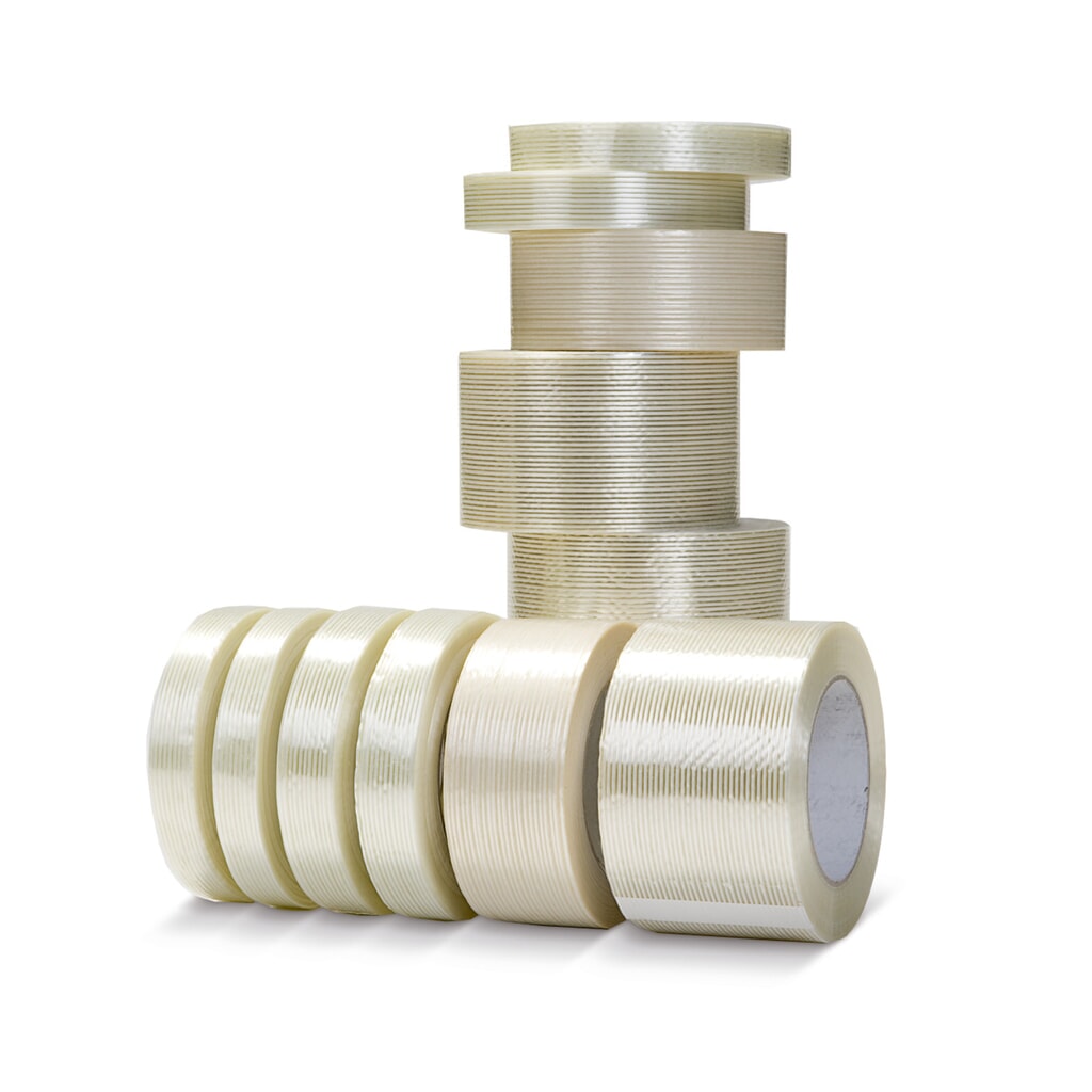 Filament-Klebeband, längs verstärkt, Bandbreite 50 mm Produktabbildung: Filament-Klebeband, längs verstärkt, Bandbreite 50 mm
