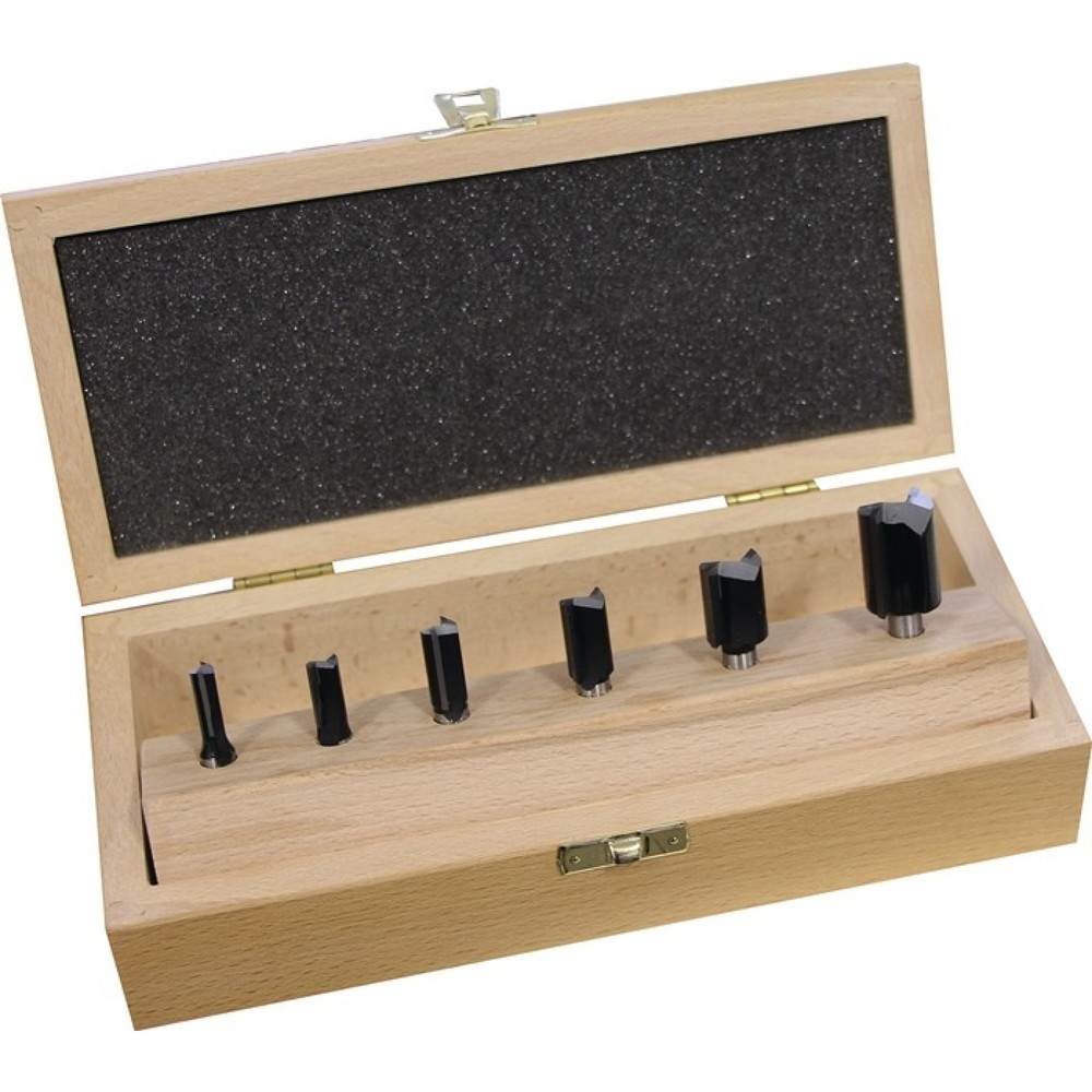 Produktabbildung: FISCH-TOOLS Nutfräsersatz 973CT06A04, 6-teilig, Hartmetall Schaft-Ø 8 mm