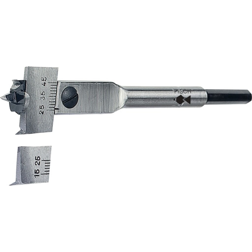 FISCH-TOOLS Zentrumbohrer Type 0500, Bohr-Durchmesser 15 - 45 mm, Länge 130 mm Produktabbildung: FISCH-TOOLS Zentrumbohrer Type 0500, Bohr-Durchmesser 15 - 45 mm, Länge 130 mm