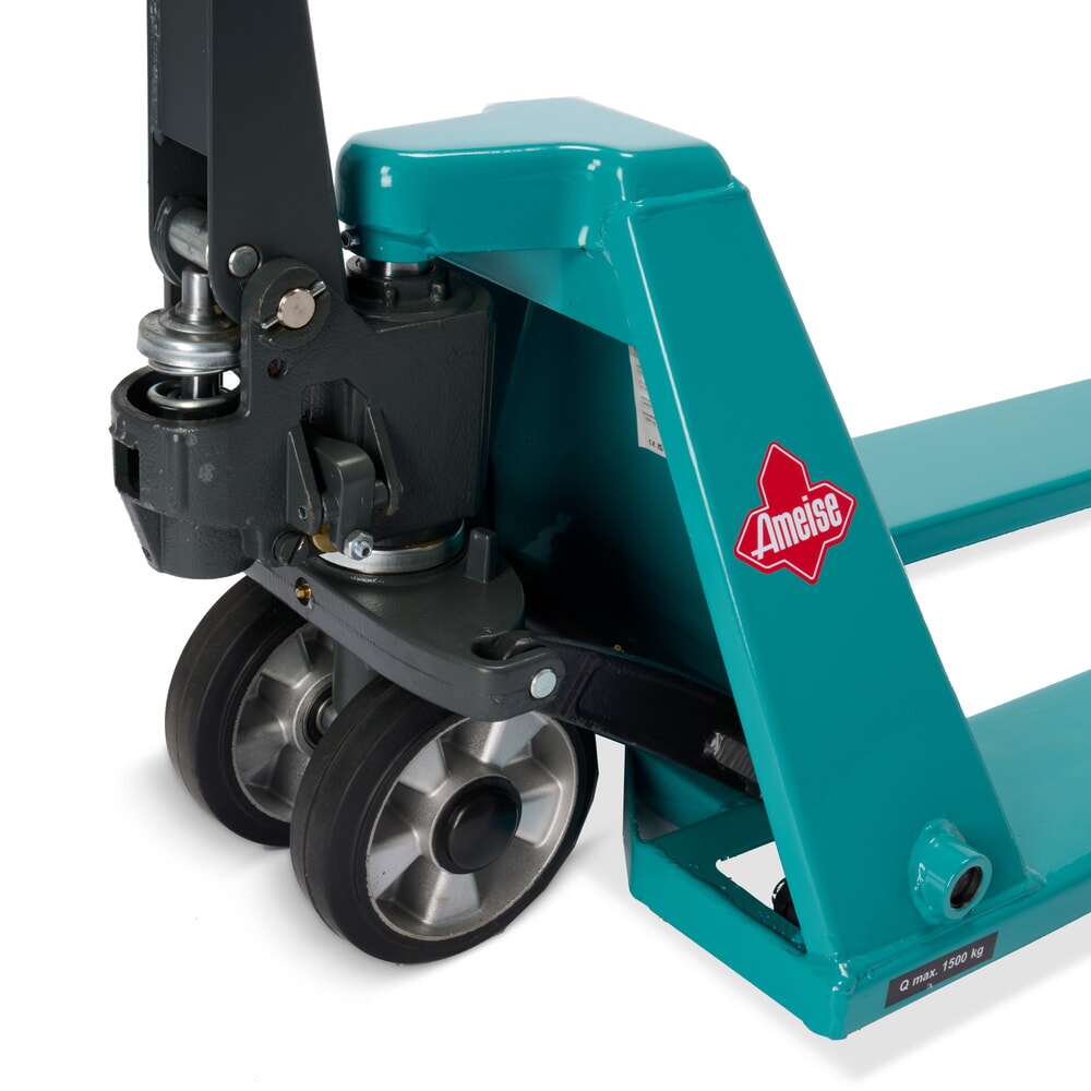 Produktabbildung Nr. 10: Flach-Handhubwagen Ameise® PTM 1.5 Low, Tragfähigkeit 1.500 kg, Gabellänge 1.150 mm, Vollgummi/Polyurethan, Tandemrollen