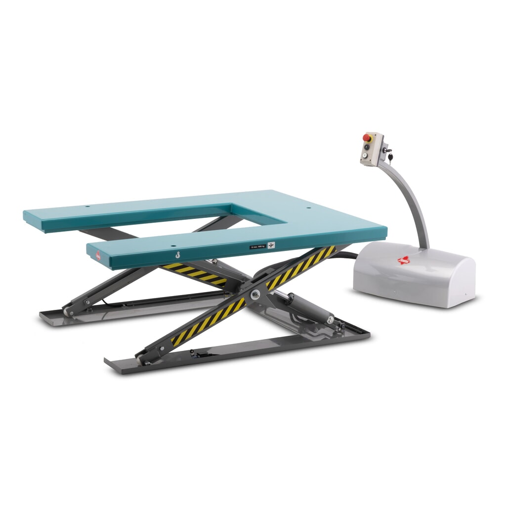 Flach-Scheren-Hubtisch Ameise® SLT 1.0, U-Form, elektrisch, Tragkraft 1.000 kg Produktabbildung Nr. 7: Flach-Scheren-Hubtisch Ameise® SLT 1.0, U-Form, elektrisch, Tragkraft 1.000 kg