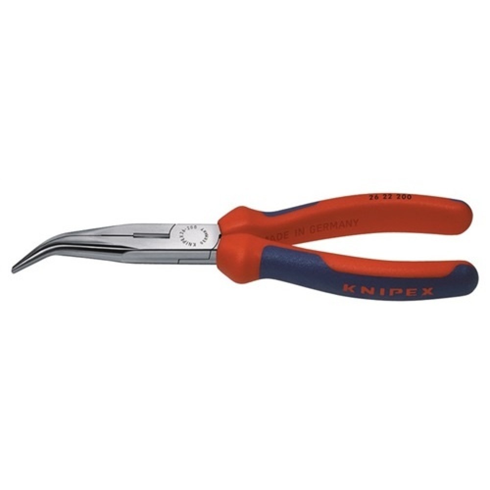 Produktabbildung: Knipex Flachrundzange L.200mm verchr.40Grad gew.2K-Hülle