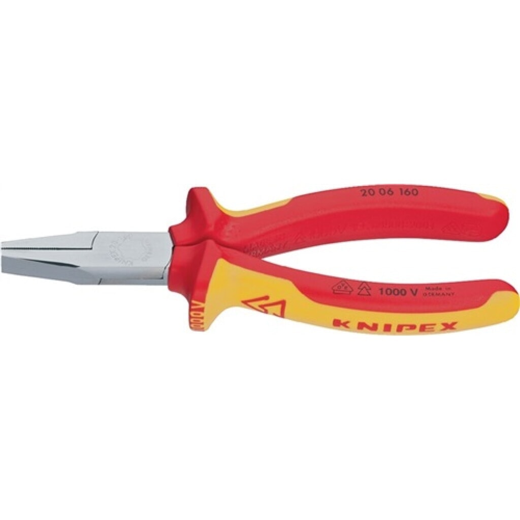 Knipex Flachzange DIN ISO 5745 Gesamt-L.160mm Spezialwerkzeugstahl Kopf verchr. Produktabbildung: Knipex Flachzange DIN ISO 5745 Gesamt-L.160mm Spezialwerkzeugstahl Kopf verchr.