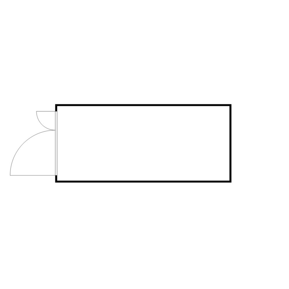 Produktabbildung Nr. 2: FLADAFI® Materialcontainer XL 10m², verzinkt, montiert, mit Holzfußboden, Maße außen 5080x2170x2532 mm, Doppelflügeltür (asymmetrische Teilung), mittig in Stirnseite